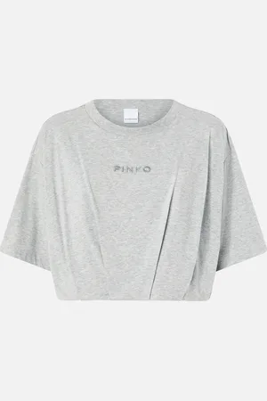 Pinko T-shirt court et ample à logo brodé, , S