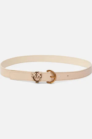 Pinko Ceinture en cuir foulonné avec détail Love Birds 2,5 cm, , XS