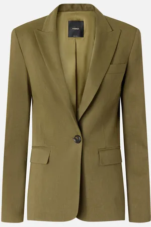 Pinko Blazer droit en lin stretch, , 42