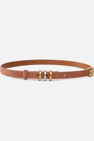 Pinko Fine ceinture en daim de 2 cm avec anneaux logotés, , L
