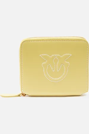 Pinko Petit portefeuille carré en cuir avec logo embossé, , U