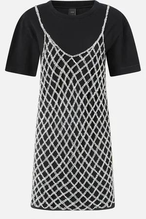 Pinko Short t-shirt dress combined with sequin dress, , M