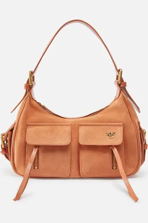 Pinko Suede cargo shoulder bag with pockets, , U