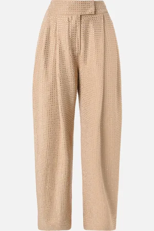 Pinko Wide full rhinestone trousers, , 46