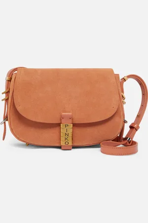 Pinko Rounded suede shoulder bag, , U
