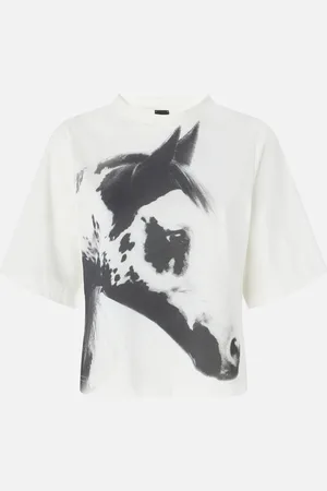 Pinko T-shirt large avec imprimé cheval Reimagine X Patrick McDowell, , L