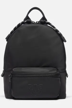 Pinko Sac à dos en tissu recyclé avec poche sur le devant, Noir limousine color block, U