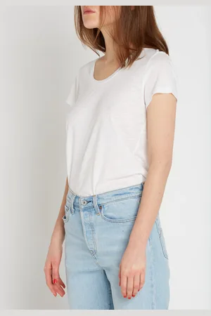 American Vintage Tee-shirt col rond en coton mélangé