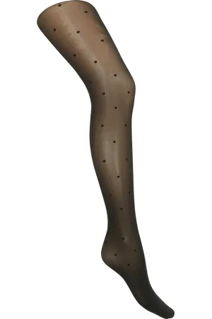 Bleuforêt Collants semi-opaques à pois plumetis 30d