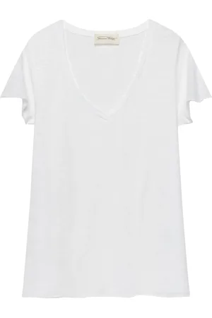 American Vintage Tee-shirt Col V en coton mélangé