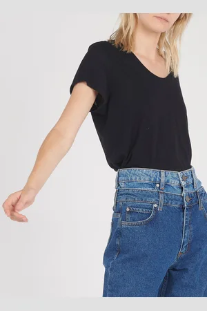 American Vintage Tee-shirt col rond en coton mélangé