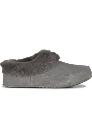 sorel Chaussons en cuir et fausse fourrure