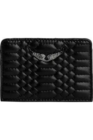 Zadig & Voltaire Mini porte-cartes en cuir matelassé