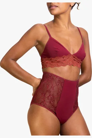 REJEANNE Culotte menstruelle taille haute flux moyen en dentelles