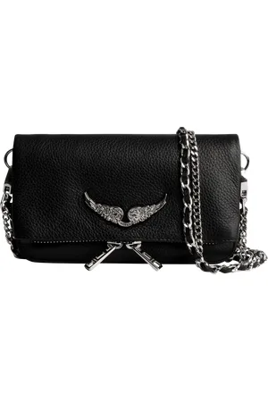Zadig & Voltaire Sac pochette en cuir grainé