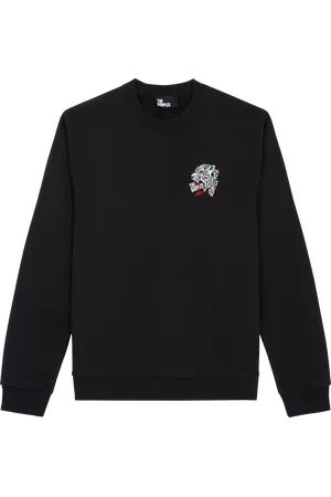 The Kooples Sweat col rond en coton brodé