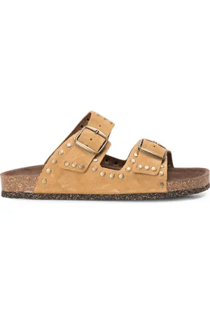 BOSABO Sandales à boucle en cuir velours
