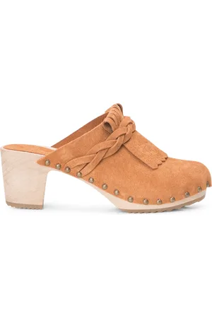 BOSABO Sabots à talon en cuir velours