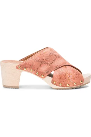 BOSABO Mules hautes embossée crocodile en cuir