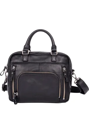 Nat & Nin Sac à main multipoches en cuir