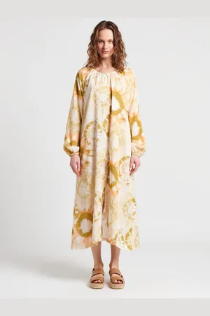 The New Society Robe midi col rond à imprimé