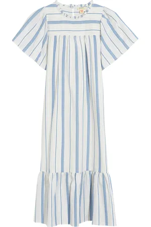 Bellerose Robe longue col rond à rayures