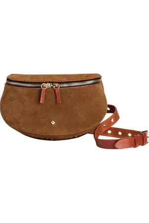 HERBERT FRERE SOEUR Sac banane en cuir velours