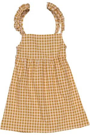 Petite Lucette Robe courte vichy en coton mélangé