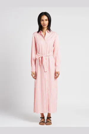 Maison Labiche Robe longue col classique brodée amour