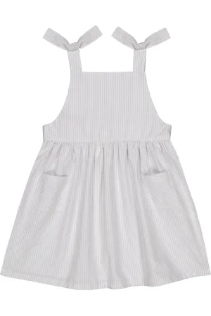 Petite Lucette Robe courte rayée en coton bio