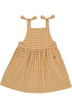 Petite Lucette Robe courte vichy en coton mélangé
