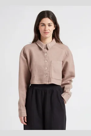 Reebok Gilet court col classique en molleton