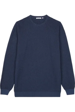 Knowledge Cotton Apparal Pull droit col rond en coton biologique