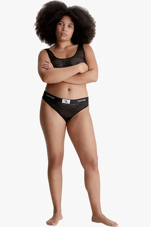 Calvin Klein String imprimé à taille mi-haute