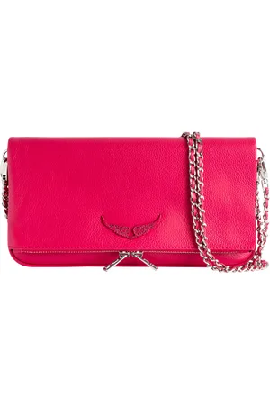 Zadig & Voltaire Pochette en cuir chaînes en métal