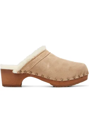 BOSABO Sabots fourrés en cuir velours
