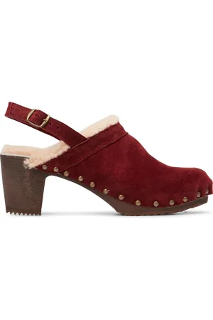 BOSABO Sabots fourrés en cuir velours