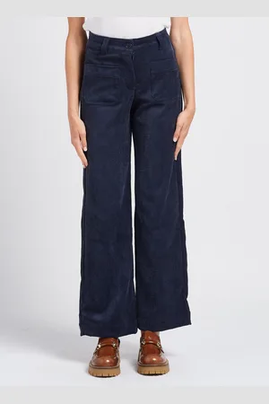 Indee Pantalon large taille haute côtelé