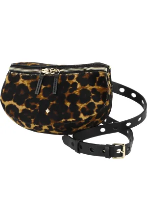 HERBERT FRERE SOEUR Pochette fantaisie imprimée léopard en cuir