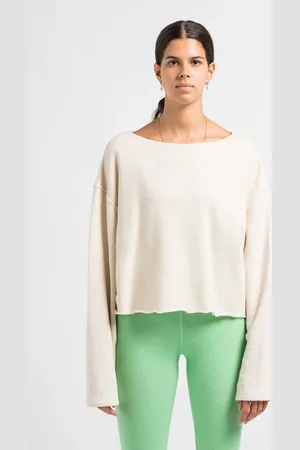 American Vintage Sweat col bateau en coton bio et lin