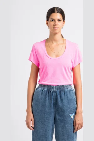 American Vintage Tee-shirt col rond en coton mélangé