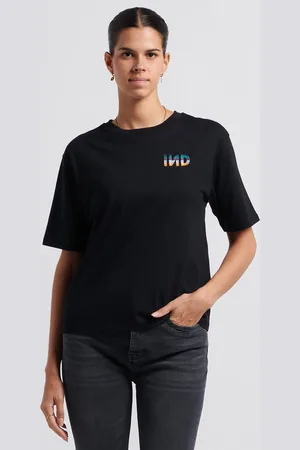 Indee Tee-shirt col rond brodé en coton