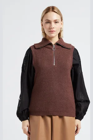 VILA Pull col camionneur sans manches
