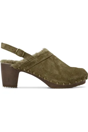 BOSABO Sabots fourrés en cuir velours