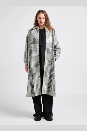 IRO Manteau col classique à carreaux