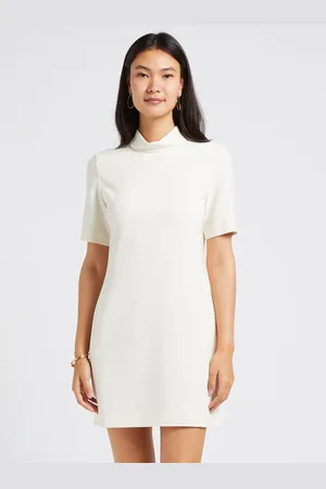 THEORY Robe courte droite col montant
