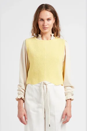 RITA ROW Pull court sans manches en laine et cachemire