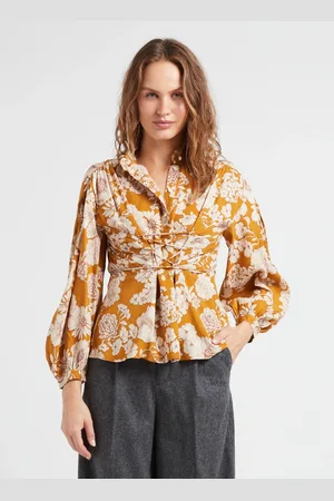 Antik Batik Blouse col rond à imprimé floral