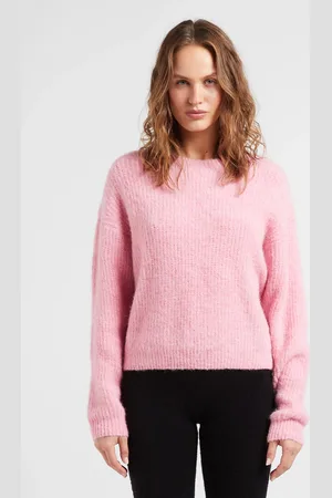 American Vintage Pull droit à maille duveteuse en laine mélangée