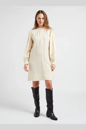 Antik Batik Robe mi-longue col rond en coton